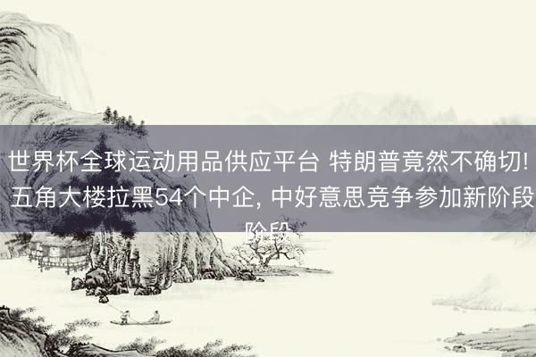 世界杯全球运动用品供应平台 特朗普竟然不确切! 五角大楼拉黑